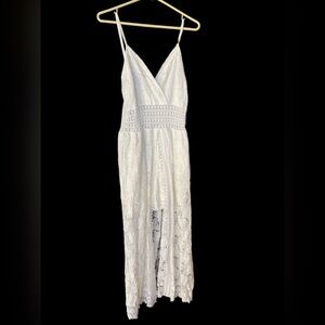 Mosnova Chic White Lace Jumpsuit